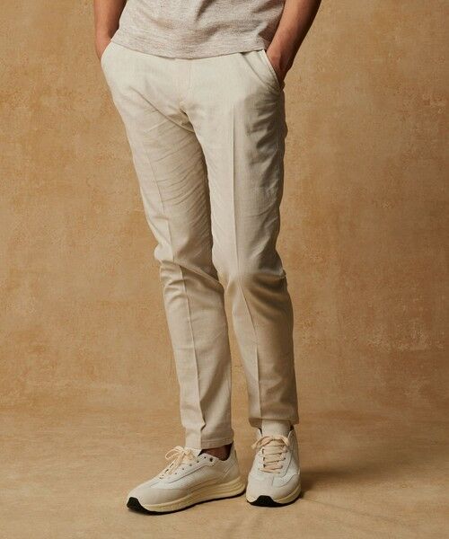 JOSEPH ABBOUD / ジョセフ アブード その他パンツ | 【ウエストも伸びる/清涼/ストレッチ】ストレッチリネンシャンブレーパンツ | 詳細30