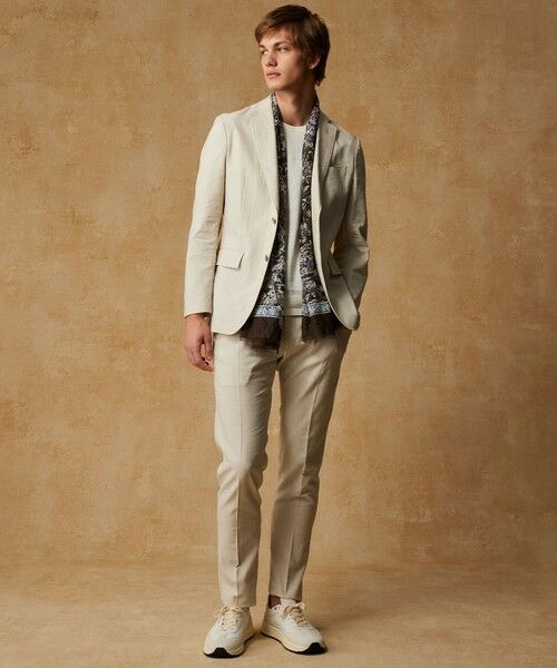 JOSEPH ABBOUD / ジョセフ アブード その他パンツ | 【ウエストも伸びる/清涼/ストレッチ】ストレッチリネンシャンブレーパンツ | 詳細26