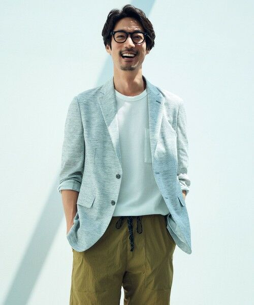 JOSEPH ABBOUD / ジョセフ アブード テーラードジャケット | 【キングサイズ・洗える・軽量・ストレッチ・速乾】ノルマンディーリネントップ ジャージー ジャケット | 詳細5