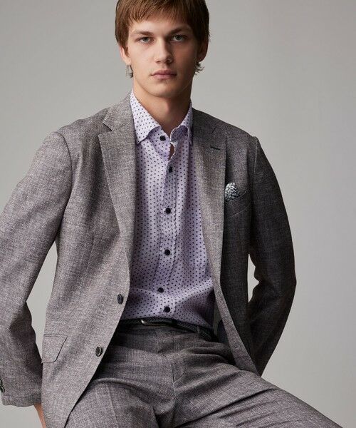 JOSEPH ABBOUD / ジョセフ アブード テーラードジャケット | 清涼感【キングサイズ・弱撥水/イージーケア/軽量/ストレッチ】クールピケ ジャケット | 詳細4