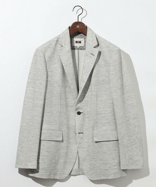 JOSEPH ABBOUD/ジョセフ アブード 【洗える・軽量・ストレッチ・速乾】ノルマンディーリネントップ ジャージー ジャケット ライトグレー系 S JOSEPH ABBOUD/ジョセフ アブード 【洗える・軽量・ストレッチ・速乾】ノルマンディーリネントップ ジャージー ジャケット ライトグレー系 S