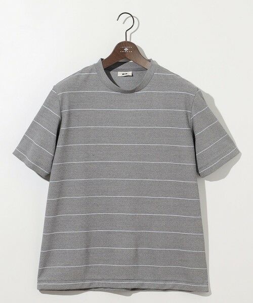 JOSEPH ABBOUD / ジョセフ アブード カットソー | 【キングサイズ・和紙ニット/日本素材・縫製/ 軽量/通気性/速乾性】和紙フライスボーダー Tシャツ | 詳細8