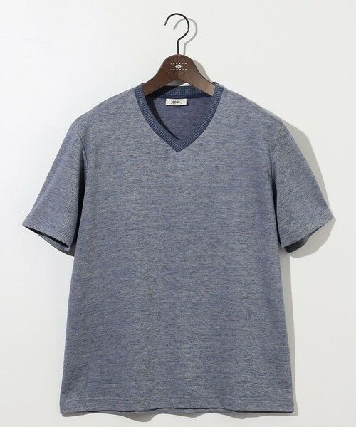 JOSEPH ABBOUD / ジョセフ アブード カットソー | 【キングサイズ・リネン素材/吸水速乾/日本素材】リネンハニカム Vネック Tシャツ | 詳細19