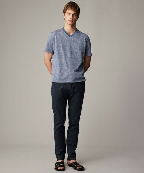 JOSEPH ABBOUD / ジョセフ アブード カットソー | 【キングサイズ・リネン素材/吸水速乾/日本素材】リネンハニカム Vネック Tシャツ | 詳細12