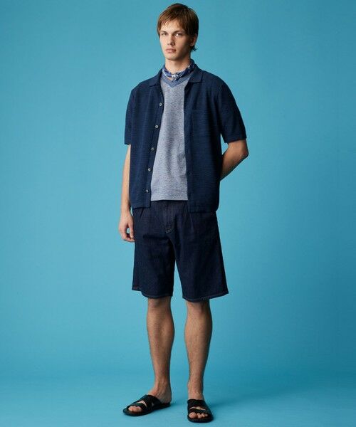 JOSEPH ABBOUD / ジョセフ アブード カットソー | 【キングサイズ・リネン素材/吸水速乾/日本素材】リネンハニカム Vネック Tシャツ | 詳細13