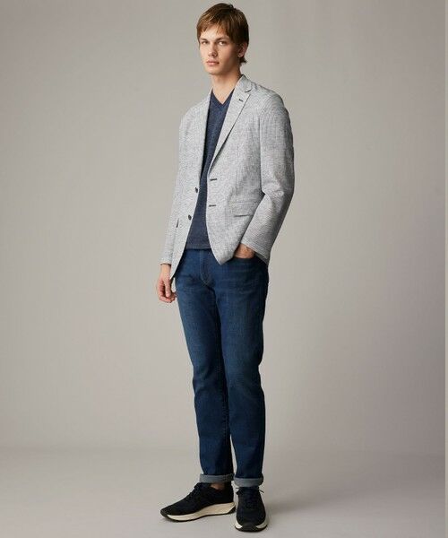 JOSEPH ABBOUD / ジョセフ アブード カットソー | 【キングサイズ・リネン素材/吸水速乾/日本素材】リネンハニカム Vネック Tシャツ | 詳細20