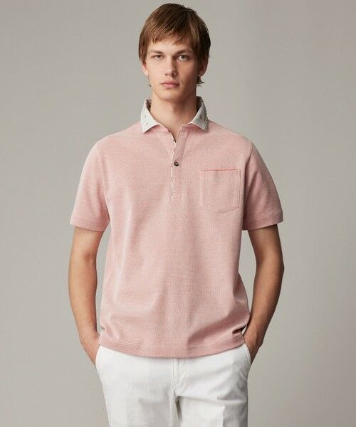 JOSEPH ABBOUD / ジョセフ アブード ポロシャツ | 【キングサイズ・愛されて20年！オーガニックコットン使用】 バンダナプリント ダディ ポロシャツ | 詳細2