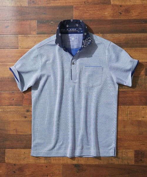 JOSEPH ABBOUD / ジョセフ アブード ポロシャツ | 【キングサイズ・愛されて20年！オーガニックコットン使用】 バンダナプリント ダディ ポロシャツ | 詳細7