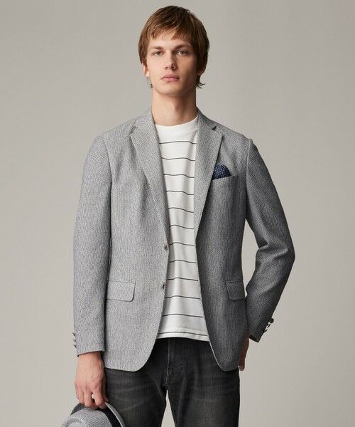 JOSEPH ABBOUD / ジョセフ アブード カットソー | 【和紙ニット/日本素材・縫製/ 軽量/通気性/速乾性】和紙フライスボーダー Tシャツ | 詳細4