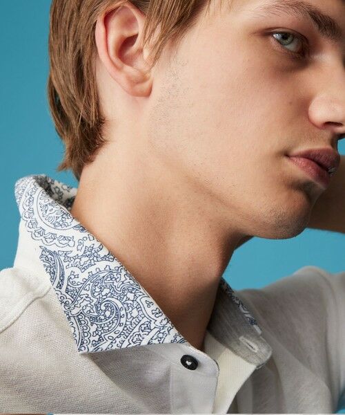 JOSEPH ABBOUD / ジョセフ アブード ポロシャツ | 【リネン素材/吸水速乾/日本素材】リネンハニカム ダディ ポロシャツ | 詳細1