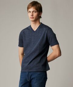 JOSEPH ABBOUD / ジョセフ アブード カットソー | 【リネン素材/吸水速乾/日本素材】リネンハニカム Vネック Tシャツ