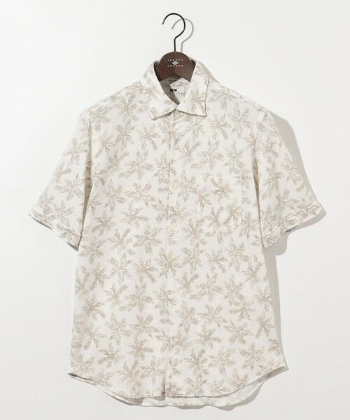 JOSEPH ABBOUD / ジョセフ アブード シャツ・ブラウス | 【吸水速乾/ストレッチ/ノルマンディーリネン】リネンハニカム プリントジャージー シャツ | 詳細3