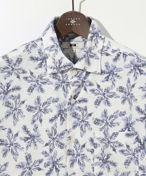 JOSEPH ABBOUD / ジョセフ アブード シャツ・ブラウス | 【吸水速乾/ストレッチ/ノルマンディーリネン】リネンハニカム プリントジャージー シャツ | 詳細8
