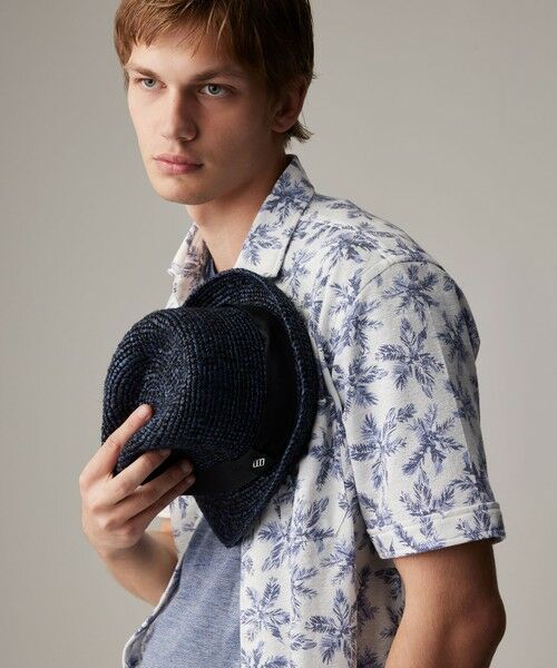 JOSEPH ABBOUD / ジョセフ アブード シャツ・ブラウス | 【吸水速乾/ストレッチ/ノルマンディーリネン】リネンハニカム プリントジャージー シャツ | 詳細5