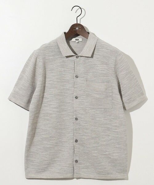 JOSEPH ABBOUD / ジョセフ アブード カーディガン・ボレロ | 【キングサイズ・イタリア糸使用/軽い/洗える/サスティナブル】スラブギマ ニット シャツ(ライトグレー系)