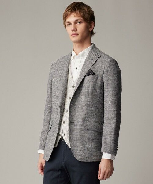 JOSEPH ABBOUD / ジョセフ アブード ベスト | 【キングサイズ・和紙使用エコ素材/日本素材/軽量/通気性/速乾性】和紙ムリネ ニット ベスト | 詳細3