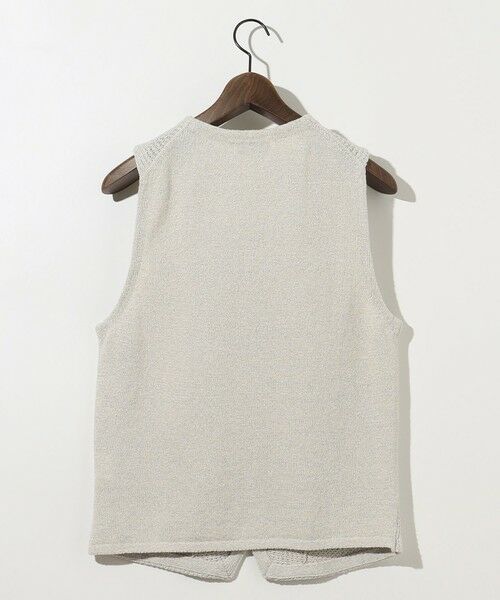 JOSEPH ABBOUD / ジョセフ アブード ベスト | 【キングサイズ・和紙使用エコ素材/日本素材/軽量/通気性/速乾性】和紙ムリネ ニット ベスト | 詳細5