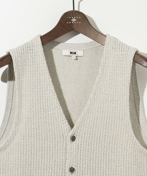 JOSEPH ABBOUD / ジョセフ アブード ベスト | 【キングサイズ・和紙使用エコ素材/日本素材/軽量/通気性/速乾性】和紙ムリネ ニット ベスト | 詳細6