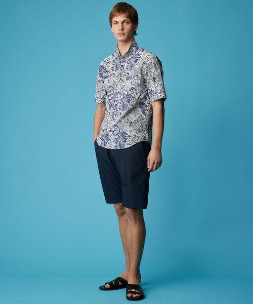 JOSEPH ABBOUD / ジョセフ アブード その他パンツ | 【キングサイズ・ウエストも伸びる/清涼/ストレッチ】ストレッチリネンシャンブレーショートパンツ | 詳細4