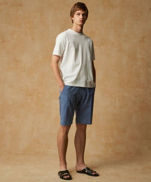 JOSEPH ABBOUD / ジョセフ アブード その他パンツ | 【キングサイズ・ウエストも伸びる/清涼/ストレッチ】ストレッチリネンシャンブレーショートパンツ | 詳細9