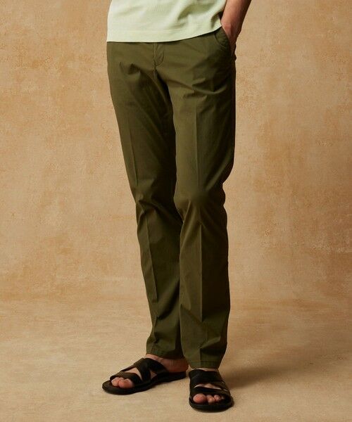 JOSEPH ABBOUD / ジョセフ アブード その他パンツ | 【キングサイズ・ウエストも伸びる!/ストレッチ/軽量/Eco撥水】マイクロピケストレッチ パンツ(カーキ系)
