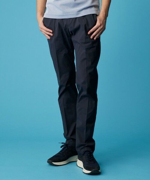 JOSEPH ABBOUD / ジョセフ アブード その他パンツ | 【キングサイズ・ウエストも伸びる!/ストレッチ/軽量/Eco撥水】マイクロピケストレッチ パンツ(ネイビー系)