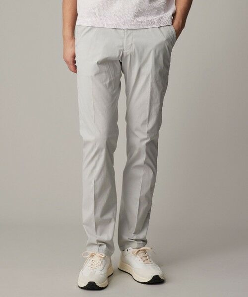 JOSEPH ABBOUD / ジョセフ アブード その他パンツ | 【キングサイズ・ウエストも伸びる!/ストレッチ/軽量/Eco撥水】マイクロピケストレッチ パンツ(ライトグレー系)