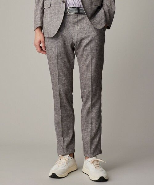 JOSEPH ABBOUD/ジョセフ アブード 清涼感【キングサイズ・ウエストも伸びる!/弱撥水/イージーケア/軽量/ストレッチ】クールピケ パンツ グレー系 96