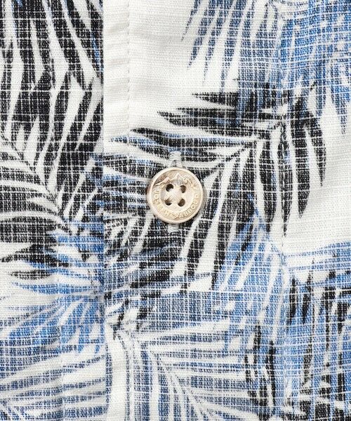 JOSEPH ABBOUD / ジョセフ アブード シャツ・ブラウス | 【通気性・腰ポケット付き】ジャングルリーフプリント 半袖シャツ | 詳細7