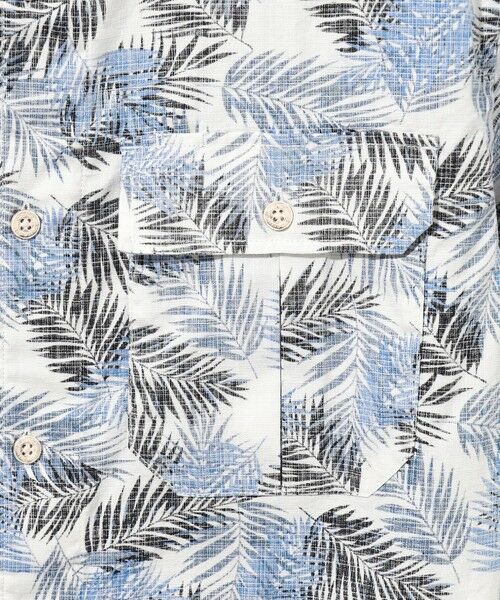 JOSEPH ABBOUD / ジョセフ アブード シャツ・ブラウス | 【通気性・腰ポケット付き】ジャングルリーフプリント 半袖シャツ | 詳細4
