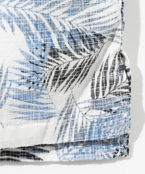 JOSEPH ABBOUD / ジョセフ アブード シャツ・ブラウス | 【通気性・腰ポケット付き】ジャングルリーフプリント 半袖シャツ | 詳細5