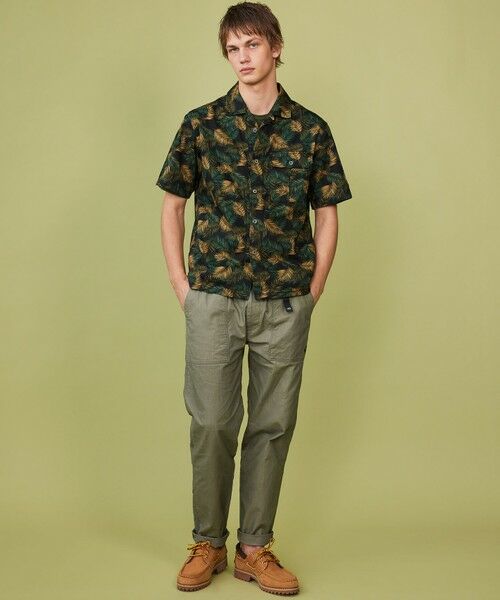 JOSEPH ABBOUD / ジョセフ アブード シャツ・ブラウス | 【通気性・腰ポケット付き】ジャングルリーフプリント 半袖シャツ | 詳細11