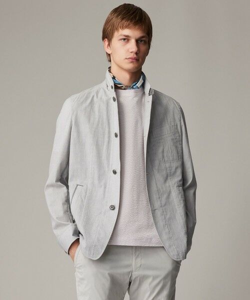 JOSEPH ABBOUD / ジョセフ アブード ブルゾン | 夏ブルゾン【キングサイズ・JAPANファブリック/清涼/軽量】ダブルワッシャーストレッチ ブルゾン | 詳細4