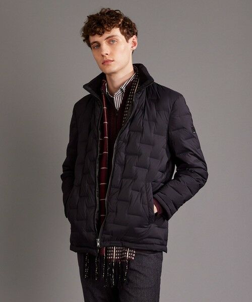 JOSEPH ABBOUD / ジョセフ アブード ダウンジャケット・ベスト | 【軽量/ポケッタブル/撥水】 2WAYストレッチ・パッカブル ダウン ブルゾン(ブラック系)
