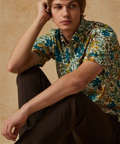 JOSEPH ABBOUD / ジョセフ アブード シャツ・ブラウス | 【キングサイズ・リバティ】シェラトンジャージープリント 半袖シャツ | 詳細2