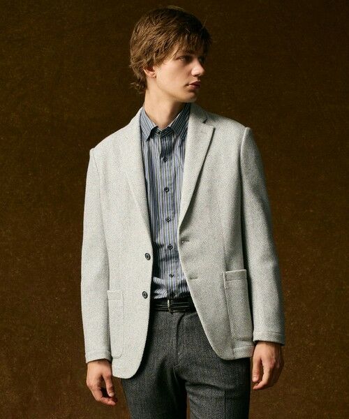 JOSEPH ABBOUD / ジョセフ アブード シャツ・ブラウス | 【キングサイズ・シルク×綿ブレンド】シルクコットンストライプ シャツ | 詳細1