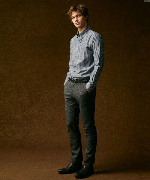 JOSEPH ABBOUD / ジョセフ アブード シャツ・ブラウス | 【キングサイズ・シルク×綿ブレンド】シルクコットンストライプ シャツ | 詳細3