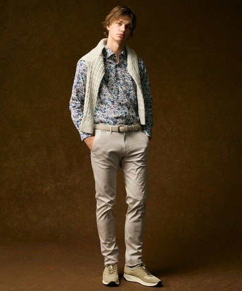 JOSEPH ABBOUD / ジョセフ アブード その他パンツ | 【イタリア素材/ウエストも伸びる】ハイパワーサテンストレッチパンツ | 詳細1