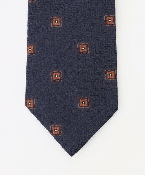 JOSEPH ABBOUD / ジョセフ アブード ネクタイ | 【イタリア素材・日本縫製】ヘリンボーンスクエアジャカード ネクタイ | 詳細1