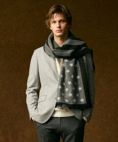 JOSEPH ABBOUD / ジョセフ アブード マフラー・ショール・スヌード・ストール | 【ブランド30周年記念・フランス製】アメリカンフラッグパターンストール