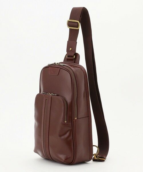 JOSEPH ABBOUD / ジョセフ アブード メッセンジャーバッグ・ウエストポーチ | 【軽量/コンパクト/牛革】オイルドレザーボディー バッグ | 詳細4