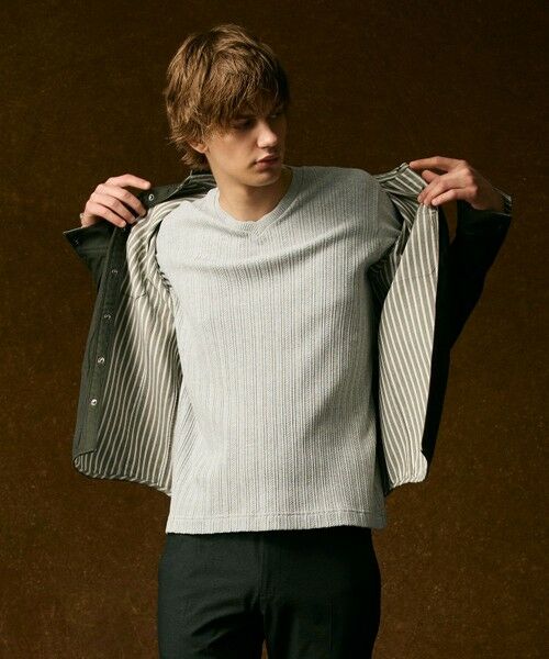 JOSEPH ABBOUD/ジョセフ アブード 【2WAY・25AW】リバーシブルシャツ カーキ系 M JOSEPH ABBOUD/ジョセフ アブード 【2WAY・25AW】リバーシブルシャツ カーキ系 M