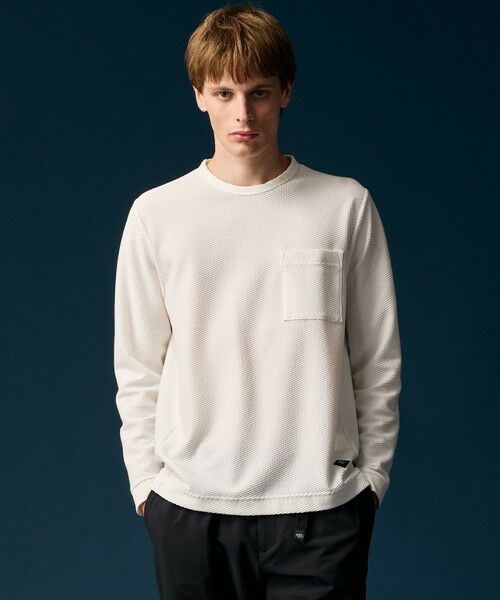 JOSEPH ABBOUD / ジョセフ アブード カットソー | 【MADE IN JAPAN】ダイヤモンドワッフル 長袖 アウトドア Tシャツ | 詳細1