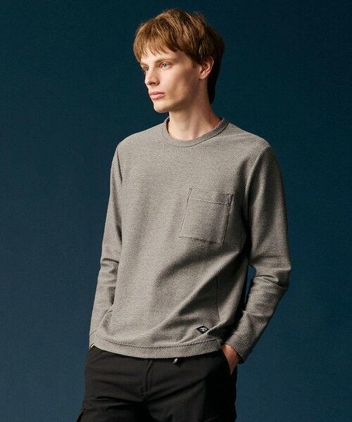 JOSEPH ABBOUD/ジョセフ アブード 【MADE IN JAPAN/吸水速乾】ダイヤモンドワッフル 長袖 アウトドア Tシャツ グレー系 L JOSEPH ABBOUD/ジョセフ アブード 【MADE IN JAPAN/吸水速乾】ダイヤモンドワッフル 長袖 アウトドア Tシャツ グレー系 L