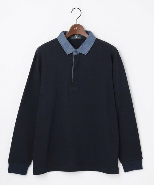 JOSEPH ABBOUD/ジョセフ アブード 【テーム・ヤルヴィモチーフ】ラガーシャツ ネイビー系 S