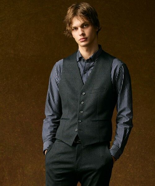 JOSEPH ABBOUD/ジョセフ アブード 【ストレッチ/多機能レジャーベスト】エアロムリネコンフォートジャージ ベスト ネイビー系 LL JOSEPH ABBOUD/ジョセフ アブード 【ストレッチ/多機能レジャーベスト】エアロムリネコンフォートジャージ ベスト ネイビー系 LL