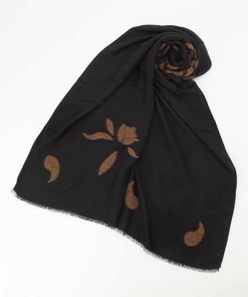 JOSEPH ABBOUD/ジョセフ アブード 【イタリア老舗ブランドpersonality】シャドウペイズリーストール ダークグリーン系7 F JOSEPH ABBOUD/ジョセフ アブード 【イタリア老舗ブランドpersonality】シャドウペイズリーストール ダークグリーン系7 F