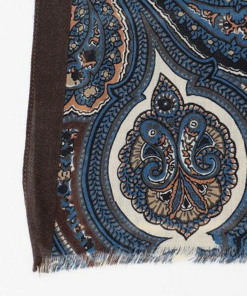 JOSEPH ABBOUD / ジョセフ アブード マフラー・ショール・スヌード・ストール | 【イタリア老舗Holliday&Brown社製】ペイズリープリント ストール | 詳細1
