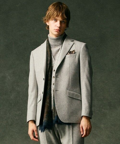 JOSEPH ABBOUD / ジョセフ アブード マフラー・ショール・スヌード・ストール | 【イタリアHolliday&Brown社製】ペイズリープリント ストール | 詳細1