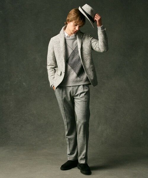 JOSEPH ABBOUD / ジョセフ アブード テーラードジャケット | 【イタリア素材/軽量/ストレッチ】スライバー千鳥 ジャケット | 詳細3